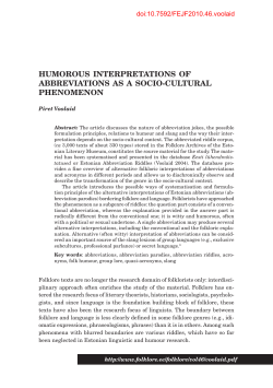 Humorous Interpretations of Abbreviations