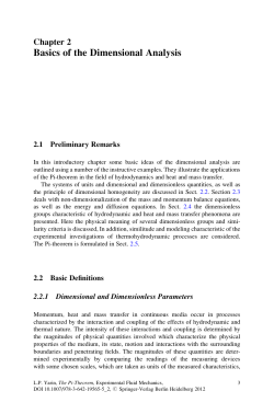 Basics of the Dimensional Analysis