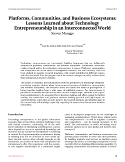 Platforms, Communities, and Business Ecosystems