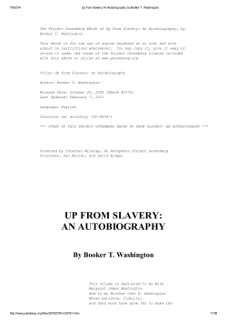 up from slavery: an autobiography