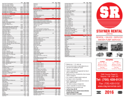 2016 - Stayner Rental