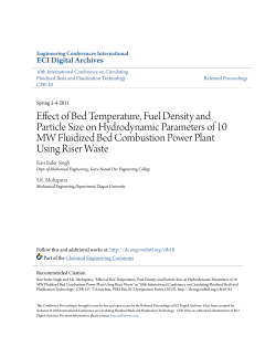 Effect of Bed Temperature, Fuel Density and Particle Size on
