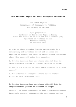 The Extreme Right in West European Terrorism