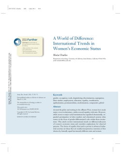 A World of Difference: International Trends in Women`s Economic