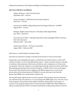 Smithsonian Institution Time-Based and Digital Art Working Group