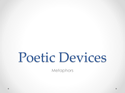 Metaphor and Personification Notes