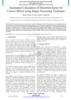 Automated Calculation of Distortion factor for Convex Mirror using
