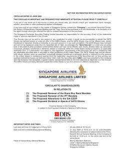 Circular - Singapore Airlines