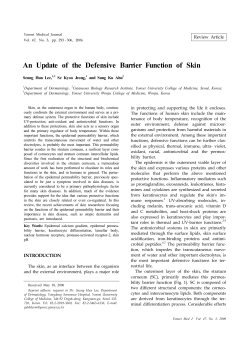 An Update of the Defensive Barrier Function of Skin