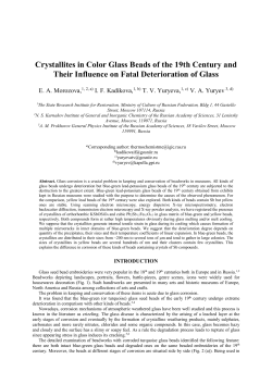 Crystallites in Color Glass Beads of the 19th