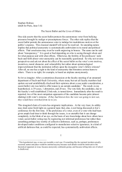 Stephen Holmes (draft for Paris, June 3