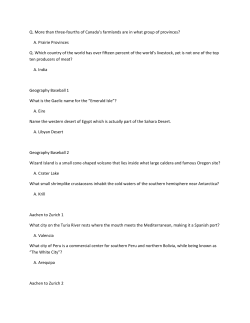 Sample Questions - Geography Bee Prep Series
