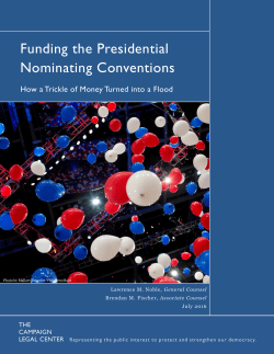 Funding the Presidential Nominating Conventions