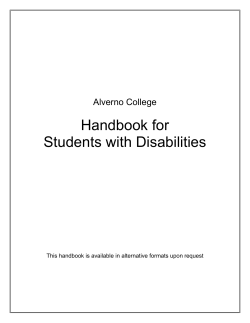 Handbook for Students with Disabilities