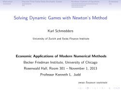Solving Dynamic Games with Newton`s Method