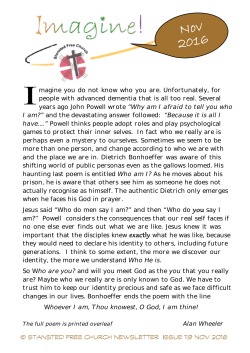 Imagine you do not know who you are. Unfortunately, for people with