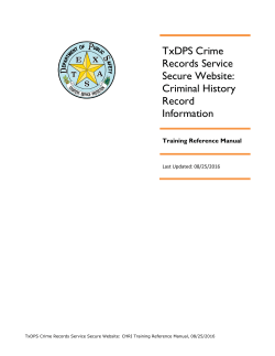 DPS Secure Site: Criminal History Record Information