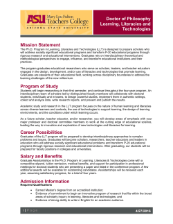 Program Guide - Mary Lou Fulton Teachers College