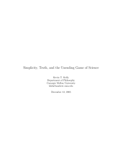 Simplicity, Truth, and the Unending Game of