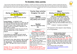P6 November Home Learning