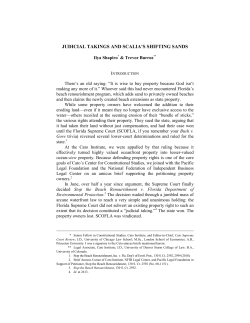 Judicial Takings and Scalia`s Shifting Sands