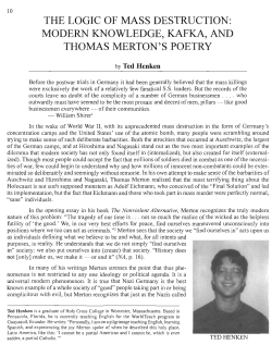 The Logic of Mass Destruction: Modern Knowledge, Kafka, and