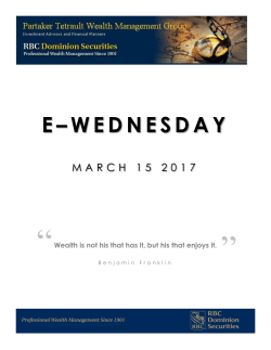 e&ndash;wednesday - RBC Wealth Management