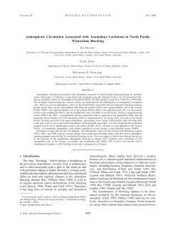 Atmospheric Circulation Associated with