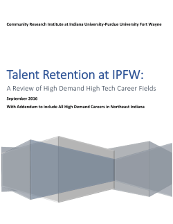 Talent Retention at IPFW