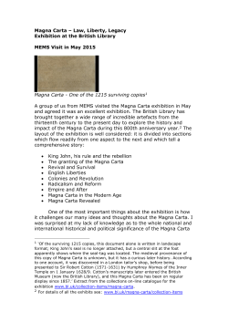 Magna Carta &ndash; Law, Liberty, Legacy Exhibition at the British Library