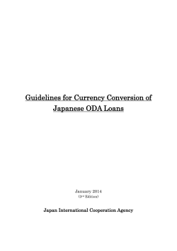 Guidelines for Currency Conversion of Japanese ODA Loans
