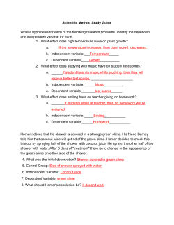 Scientific Method Study Guide Write a hypothesis for each of the