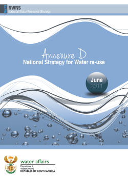 National Strategy for Water Re-Use