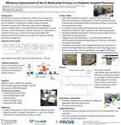Background: The Central Intravenous Admixture (CIVA) service