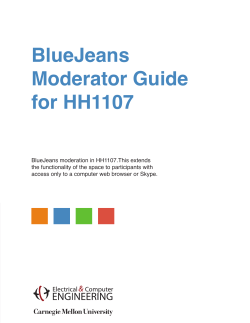 BlueJeans Moderator Guide for HH1107 - User Guide