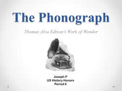 The Phonograph - Flood Middle School