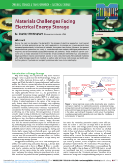 Materials Challenges Facing Electrical Energy Storage