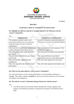 CLASS 9 HISTORY CHAPTER 4: RISE OF ASSERTIVE