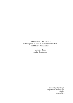 Satan`s point of view in Eve`s representation in Milton`s Paradise