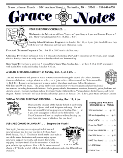 December 2016 - Grace Lutheran Church