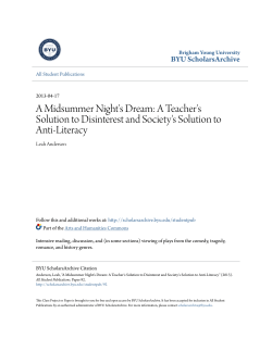 A Midsummer Night`s Dream: A Teacher`s