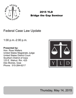 Federal Case Law Update - The Iowa State Bar Association