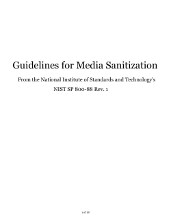 Guidelines for Media Sanitization