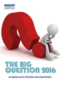 Big Question Report 2016 (Northern Ireland)