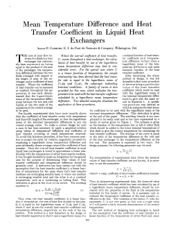 Mean Temperature Difference and Heat Transfer