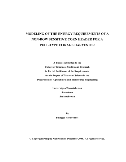 modeling of the energy requirements of a non
