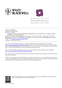 Language in Its Cultural Embedding