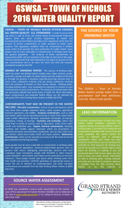 the source of your drinking water source water assessment lead