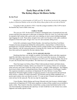 Early Days of the UAW - Michigan Labor History Society