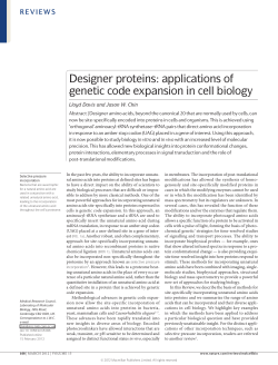 applications of genetic code expansion in cell biology